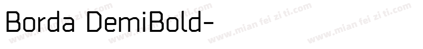 Borda DemiBold字体转换